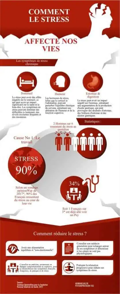 infographie comment le stress affecte nos vies